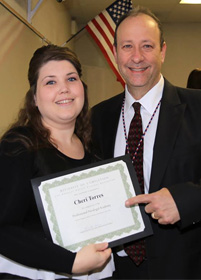 legal field careers paralegal graduate cheri with instructor Jonathan Arnold from www.thecrashdoctor.com photo