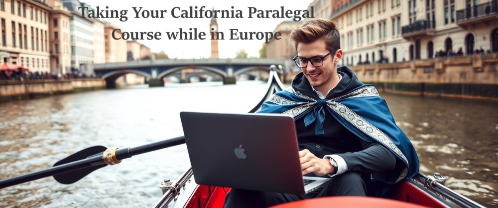 super paralegal taking online zoom course from niu college in boat
